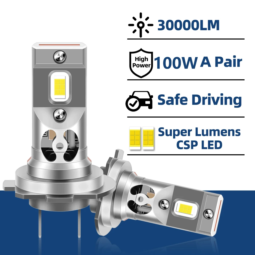 2Pcs Car H7 Led Hea…