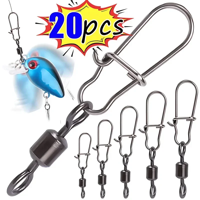 

Fishing Snap Swivels Duo Lock Ball Bearing Swivel Snap Stainless Steel Fishing Accessories Fast Snap Clip Fishing Lure Connector