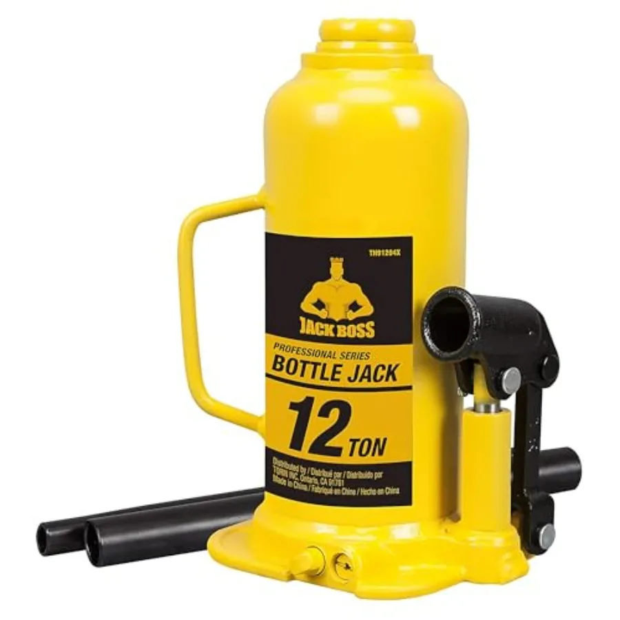 

Hydraulic Welded Bottle Jack 12 Ton Portable Car Jack 24 000 LBs Ccity with Pump Handle for Cars SUV Yellow