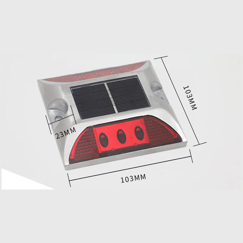 مسامير الطريق الشمسية المصبوبة من الألومنيوم، وأضواء الشوارع الأرضية على الطرق السريعة، وأضواء الحديقة، وأضواء الفلاش، وأضواء التحذير العاكسة