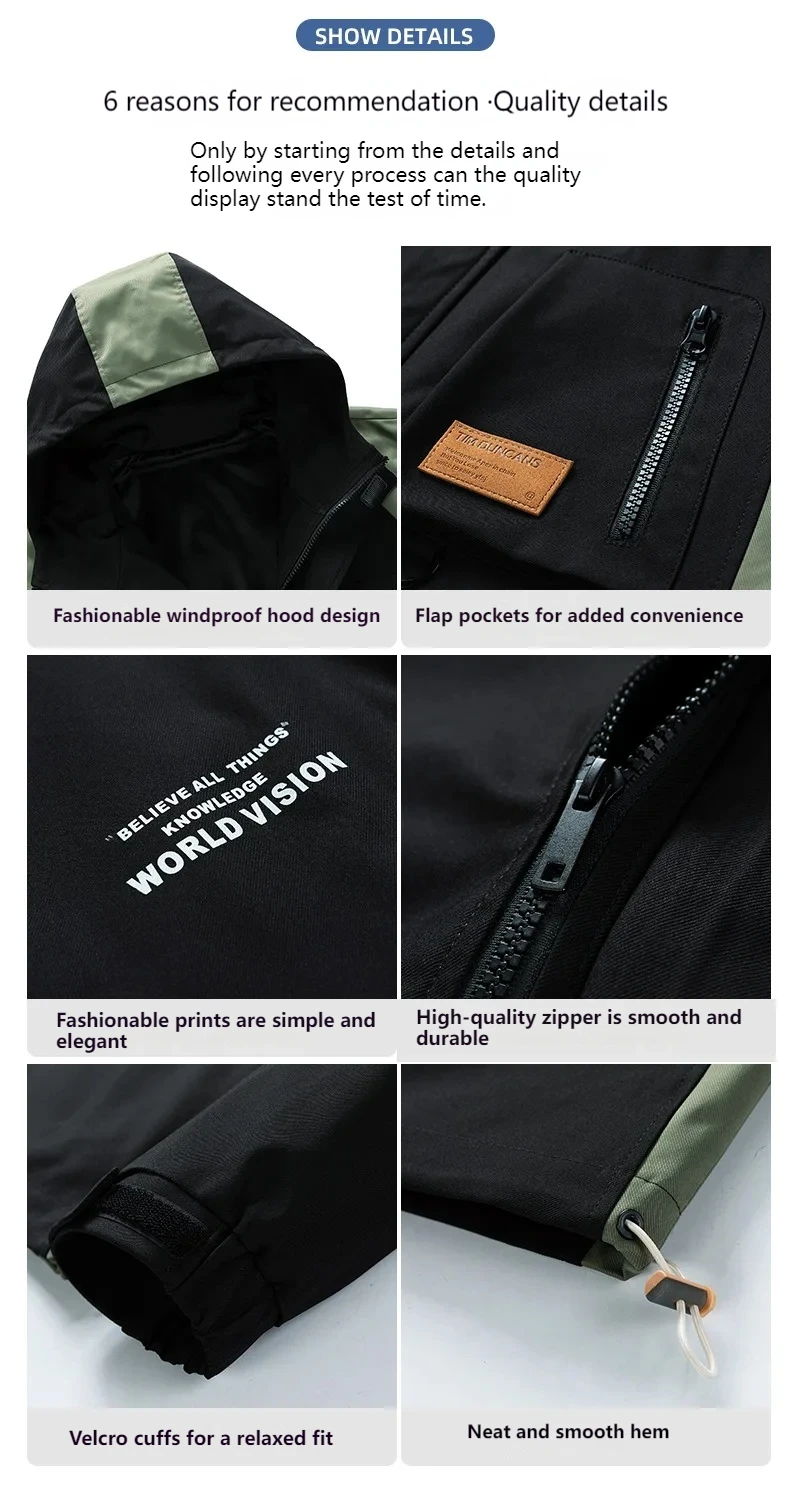 Winter New Hooded Men's Jacket Fashionable Loose Cardigan Full Zipper Casual Jacket Jacket Fleece Warm Windproof Men's Clothing