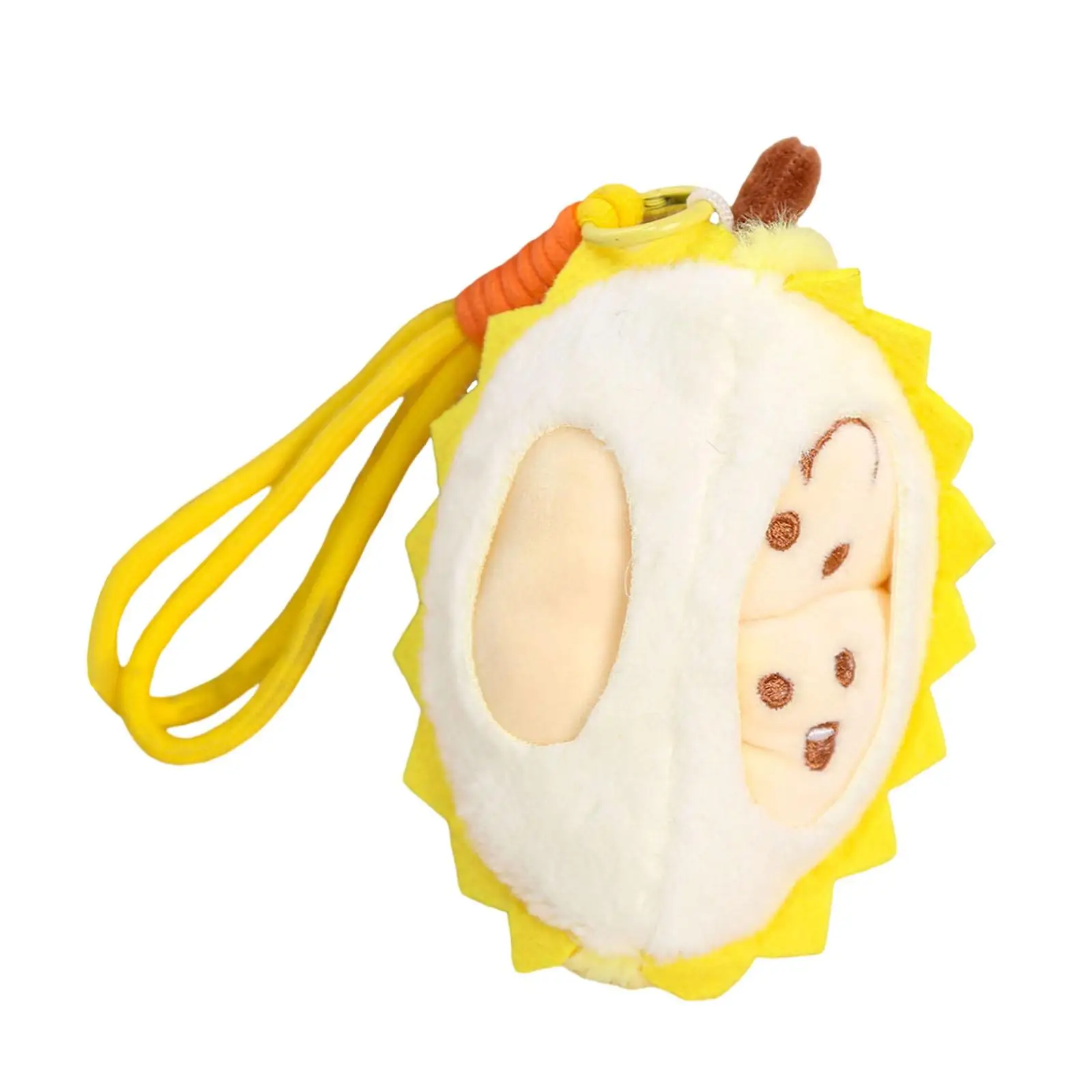 Adorable Durian Plush Keychain PP Cotton Stuffed Fruit Toy Bag Pendant for Women Children Holiday Gift Collection