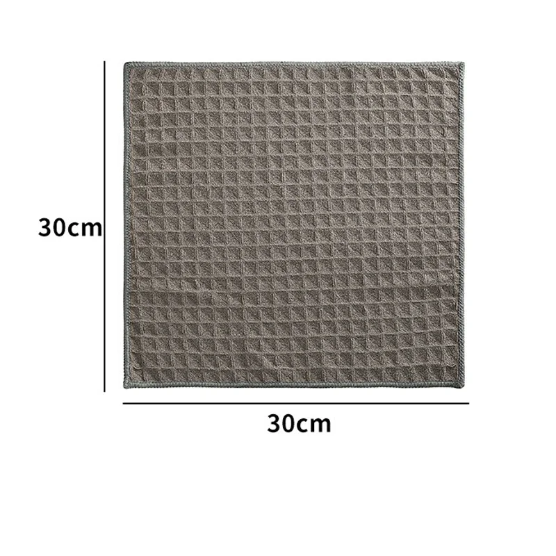 Microfiber Towel Cleaning Cloth Honeycomb Pineapple Grid Towels Waffle Car Wash Absorbent Rag Fast Drying Household Scouring Pad