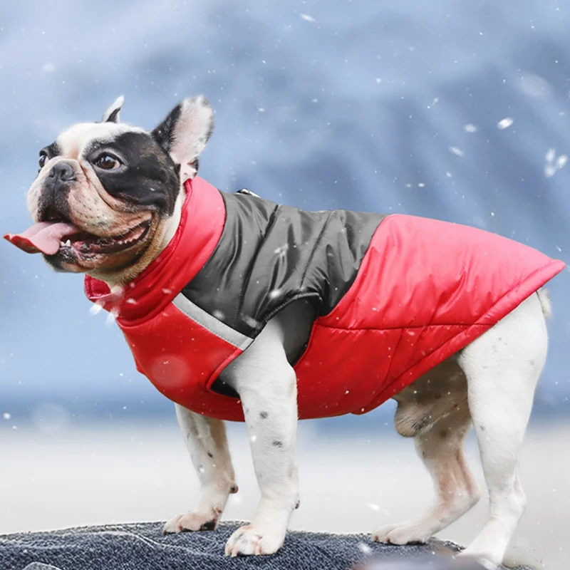 Winter Warm Dog Jacket Waterproof Pet Dog Clothes for Medium Large Dogs Vest Coat Pug Puppy French Bulldog Labrador Costumes