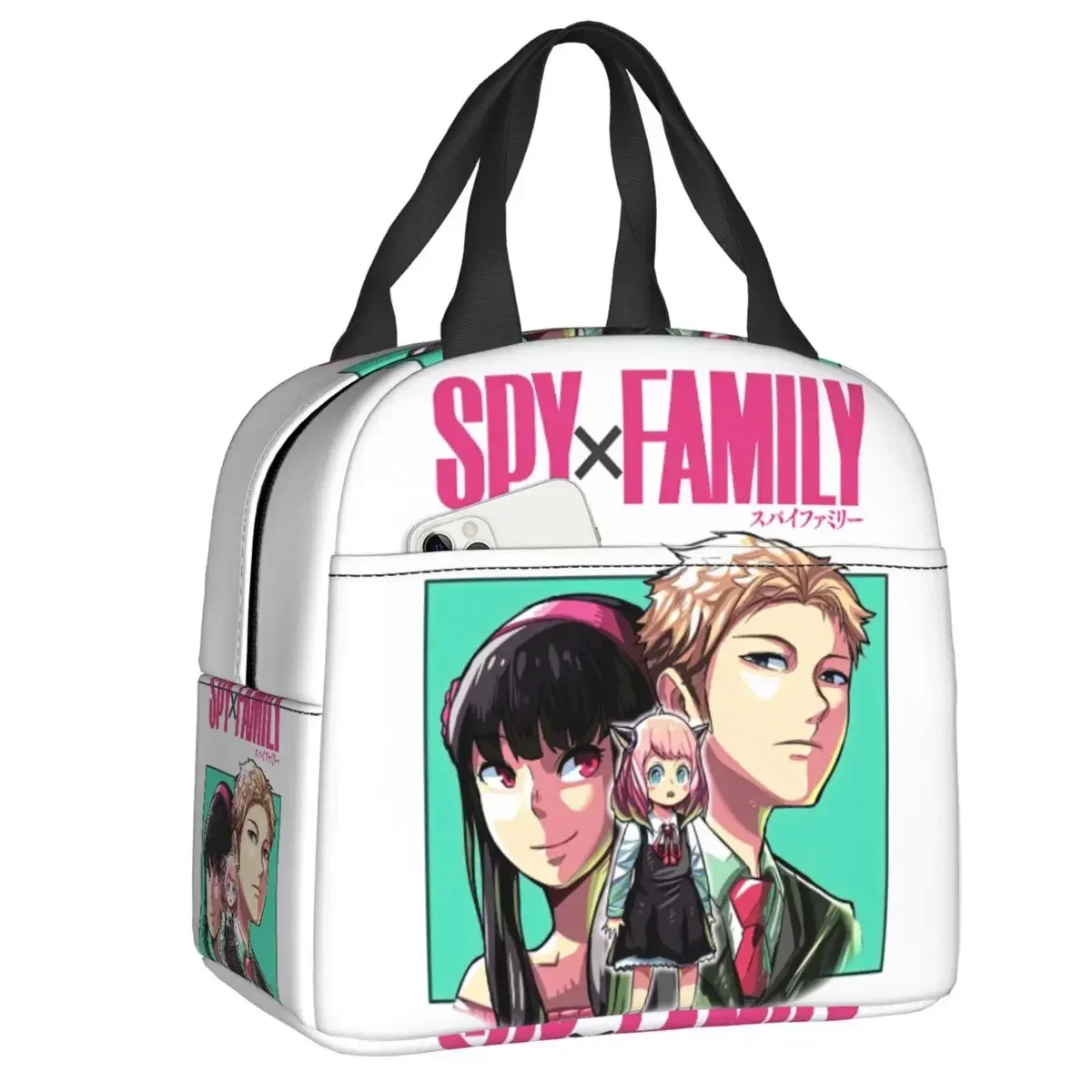 Spy X Family Anya Forger Insulated Lunch Bag Women Resuable SpyFamily Manga Anime Thermal Cooler Lunch Box Beach Camping Travel