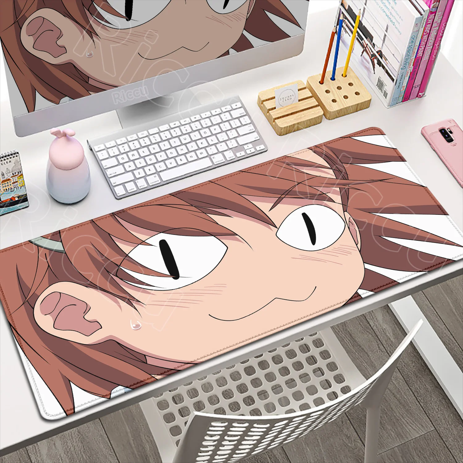 أنيمي لوحة ماوس السكك الحديدية العلمية المعينة Kawaii أنيمي فتاة حصيرة مكتبية ملحقات ألعاب الكمبيوتر المحمول Prime HD لوحة المفاتيح عدم الانزلاق #1