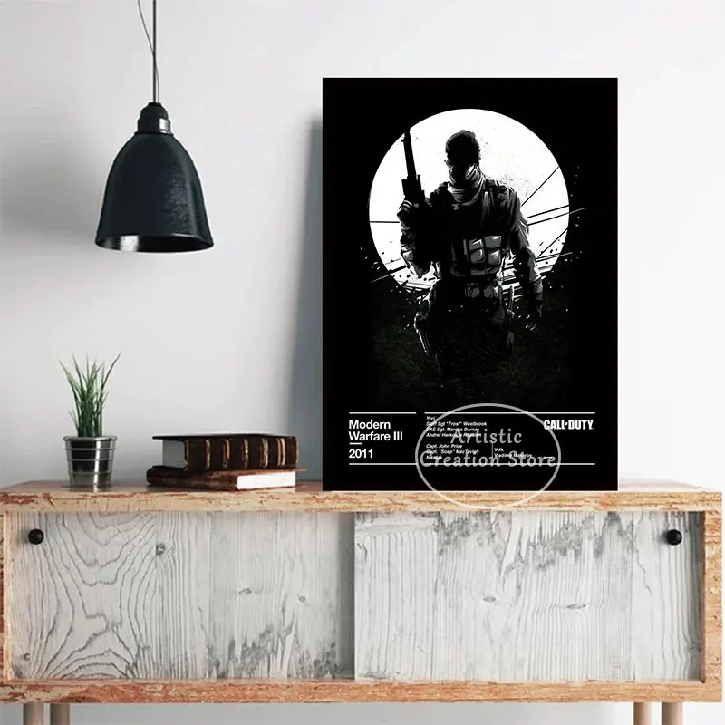 Popular Game Call of Duty Stamin-Up Poster Canvas Prints Painting Simon Riley Wall Pictures John MacTavish Game Room Home Decor