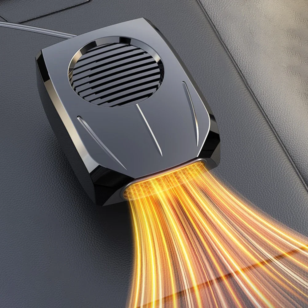 12V/24V Car Windshield Defroster Adjusted 360 Degrees Up And Down Fast Heating Defogger 2 In 1 Car Heater Fan