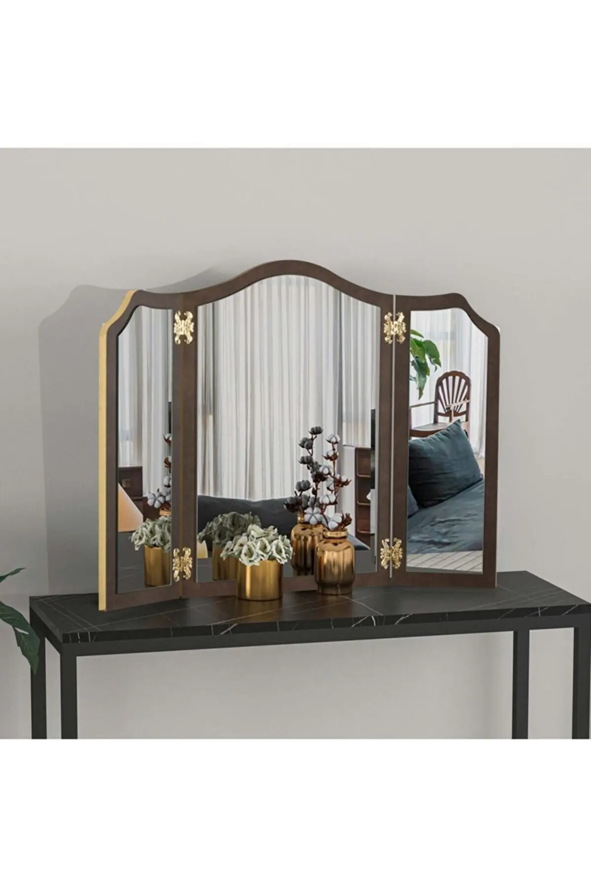 Vintage Shutter Mirror Makeup Mirror Dresser Mirror Dresser Mirror Modern 2022 Season Home Wall Decoration