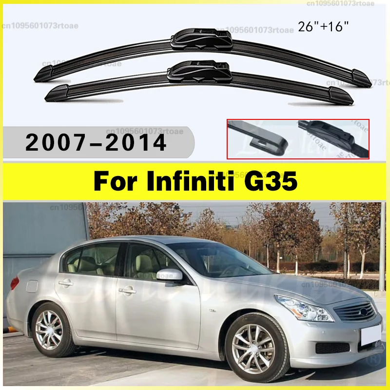 26"+16" Autozubehör Scheibenwischer Frontscheibenwischer Regenbürste für Infiniti G35 2007 - 2014 Windschutzscheibe