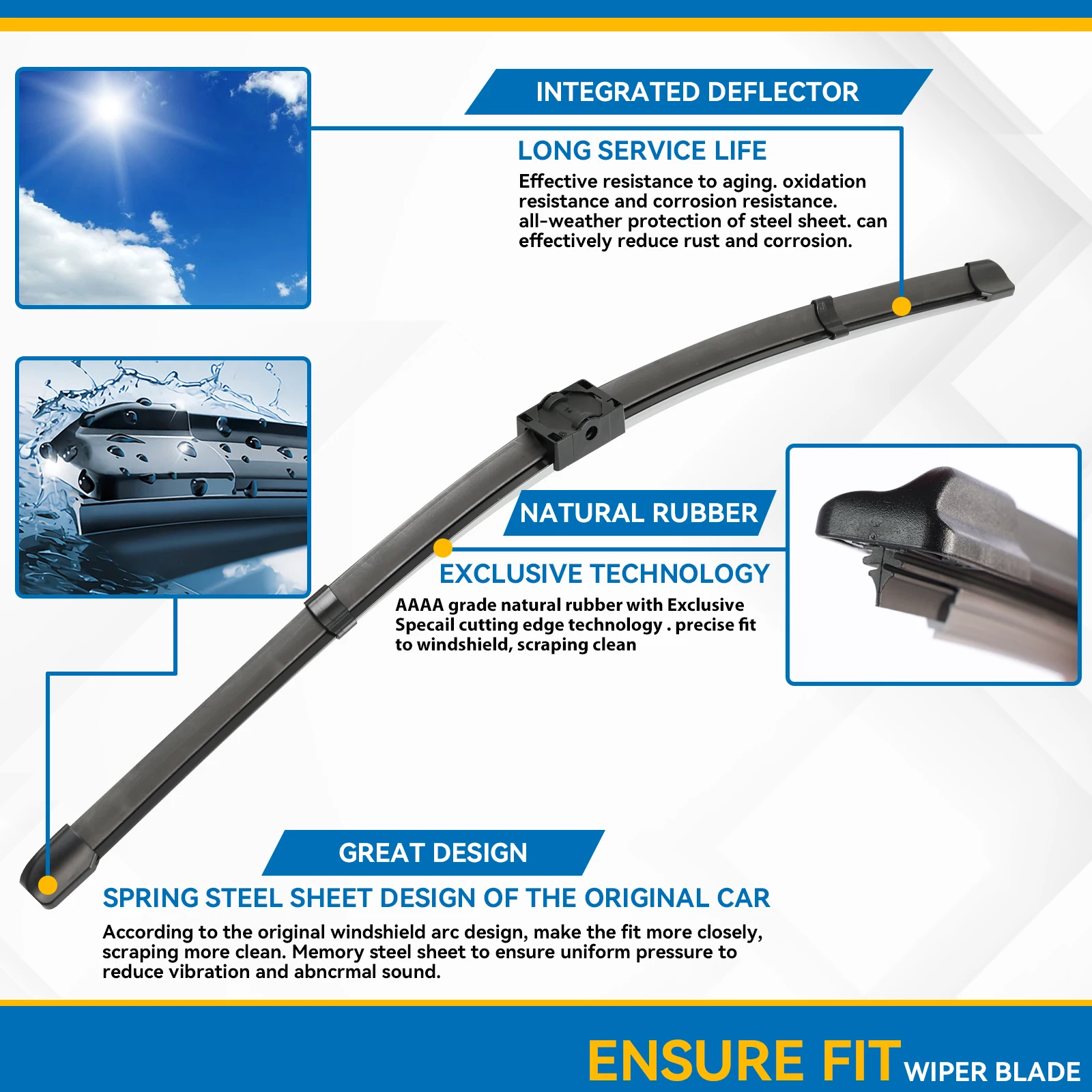 Erick\'s Wiper RHD & LHD Front Windscreen Windshield Wiper Blades For BMW 3 Series E90 E91 323i 325i 328i 335i 328xi 2005 - 2009