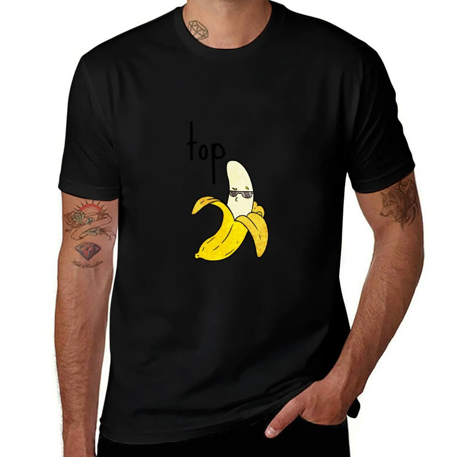 Top Banana Pun Humor Sarcasm Meme Joke Cute Funny Gift Sarcastic Happy Fun Introvert Awkward Geek Hipster Silly Inspirat T-Shirt