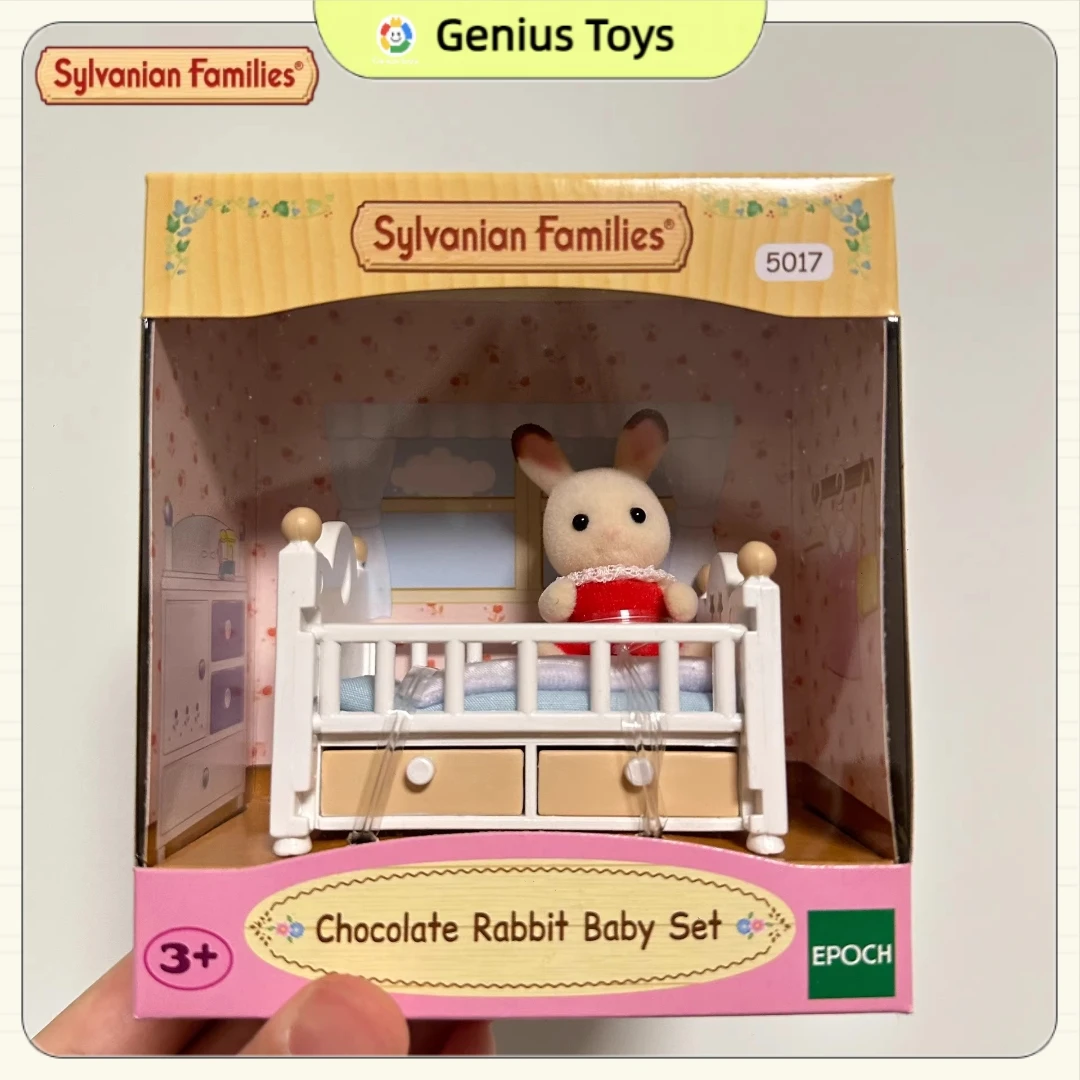 Sylvanian Families Anime conejo gemelos bebé muñeca conjunto lindo juguete coleccionable para decoración de la habitación de los niños juego de simulación regalos de navidad