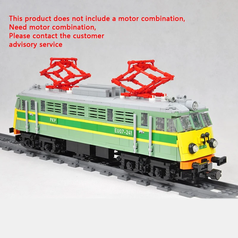 

City Car Model MOC Building Bricks EU07 Electric Locomotive Modular Technology Children Holiday Gifts Assemble Toys Suit