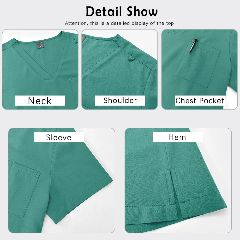Multicolor Beautician Work Clothes Medical Scrubs Uniforms Surgical Set Pet Clinic Doctor Nurse Scrubs Suit Clinical Accessories