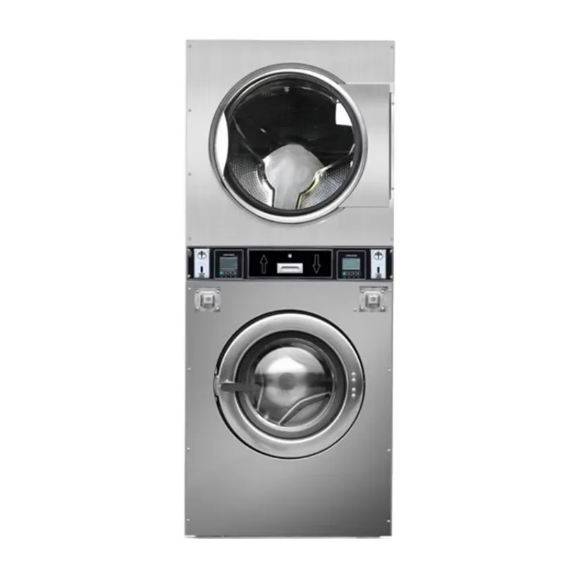 Washer and Dryer Machine Coin Operated One Stop Solution Commercial Laundry Machinery 12kg