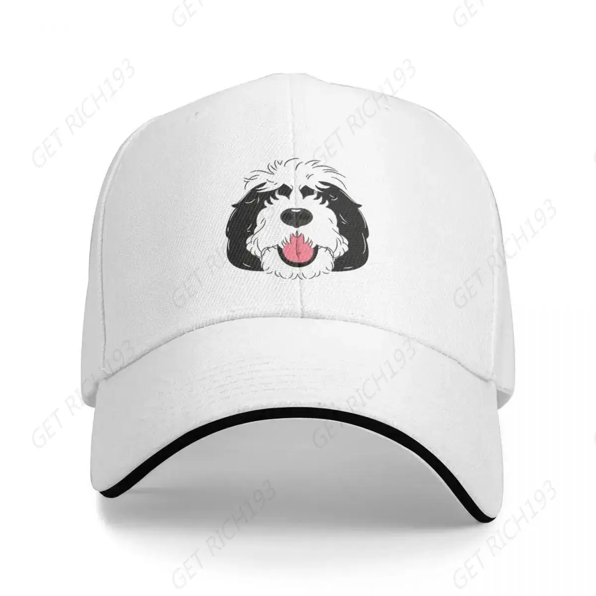 

Love Black And White Sheepadoodle Cap Baseball Cap Cap Hat Hip Hop Mens Caps Women Pets Owner Hats Outdoor Walking