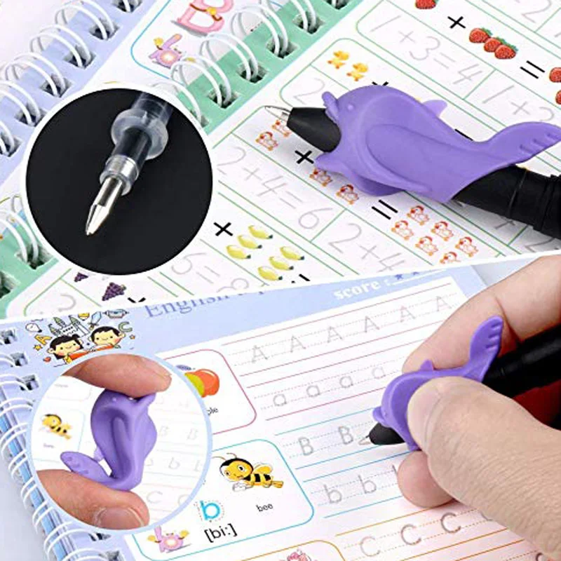 Free Shipping SANK Copybooks Pen Magic Copy Book Free Wiping Children\'s Kids Writing Sticker Practice Copybook For Calligraphy