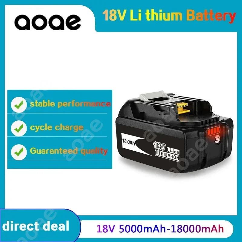 충전식 리튬 이온 배터리, 마키타 18 v 배터리, BL1840 BL1850 BL1830 BL1860B LXT 400 18650, 6000mAh