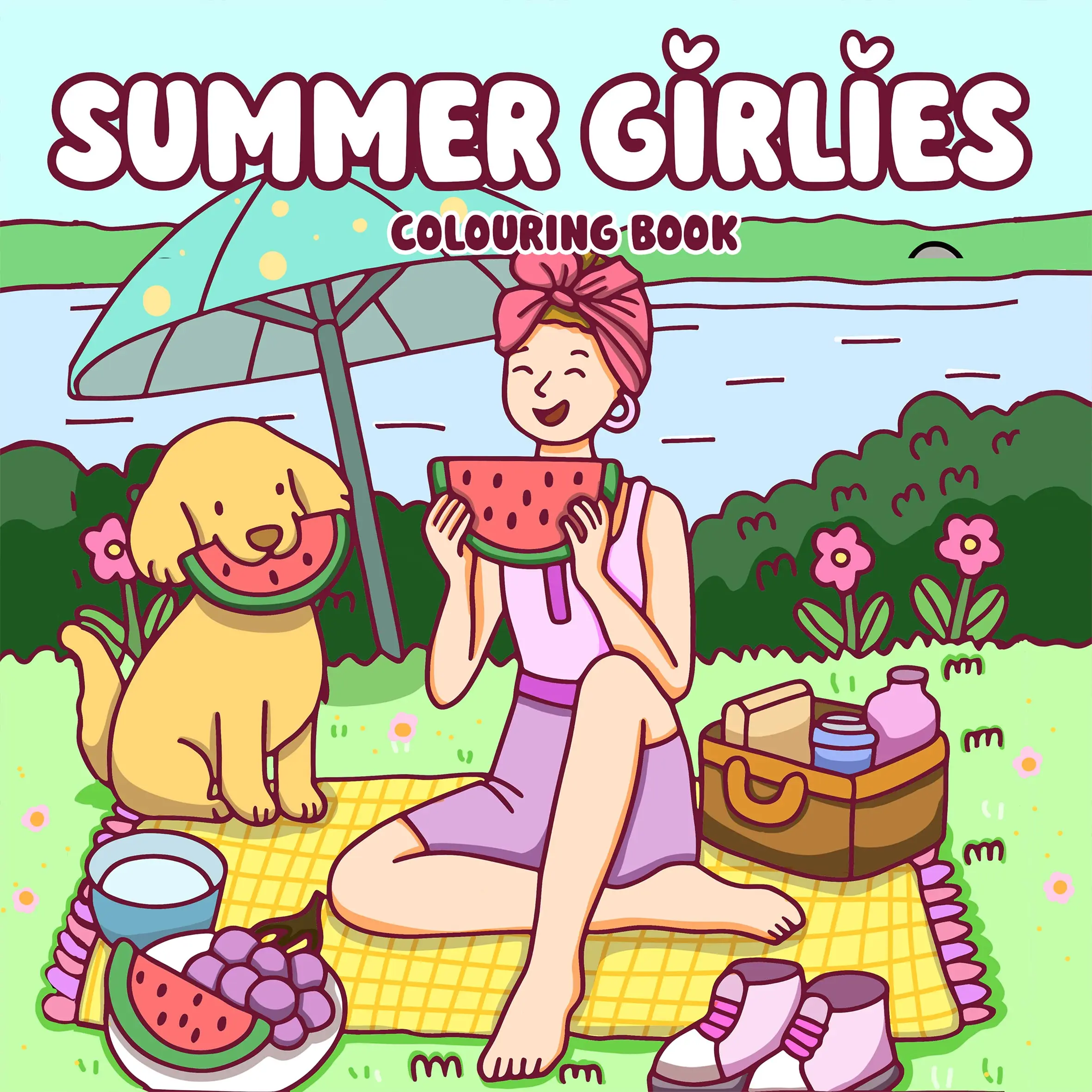 SUMMER GIRLIES: Coloring Book for Adults Featuring Cute Cozy Daily Activities for Relaxation (Cozy Spaces Coloring)