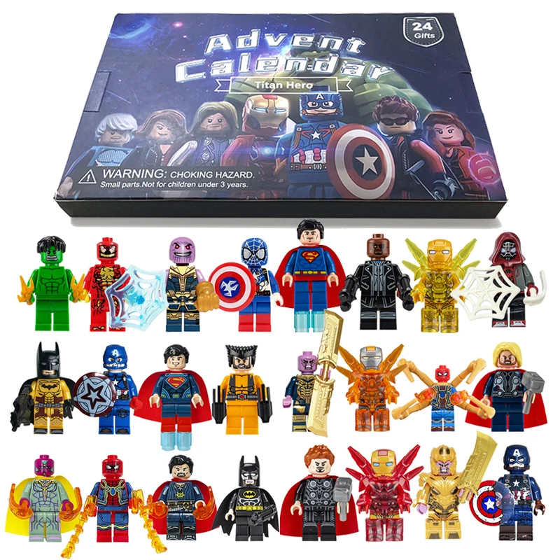 Disney Marvel Advent Calendar Action Figure PVC Model 24 Days Christmas Advent Calendar Countdown Kids Toys Gift