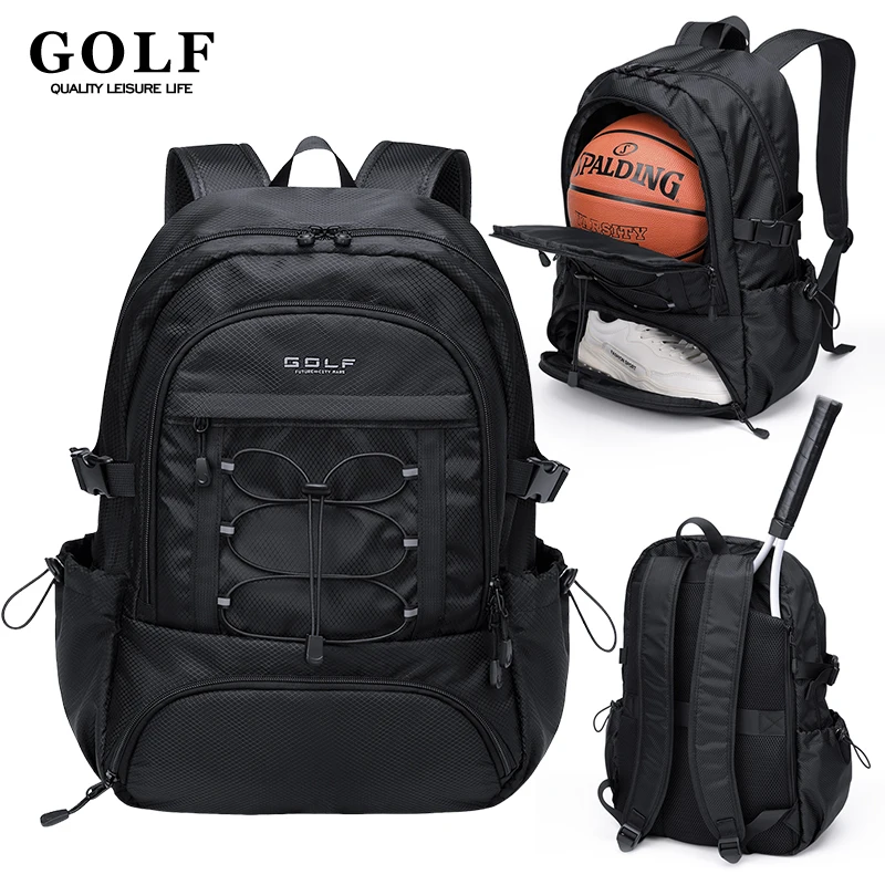 GOLF Sport Backpack Men 30l Trendy Gym Backpack Separate with Shoe Compartment Waterproof Fitness Bag Multi Function Outdoor New