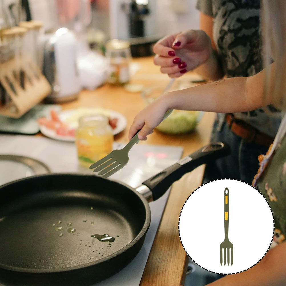 

2 Pcs Silicone Cooking Fork Forks Household Dining Silica Gel Spaghetti Kitchen Salad