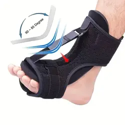 Adjustable Foot Drop Orthosis Brace Ankle Support with Plantar Fascia Support and Aluminum Strip Splint Reinforcement Tool