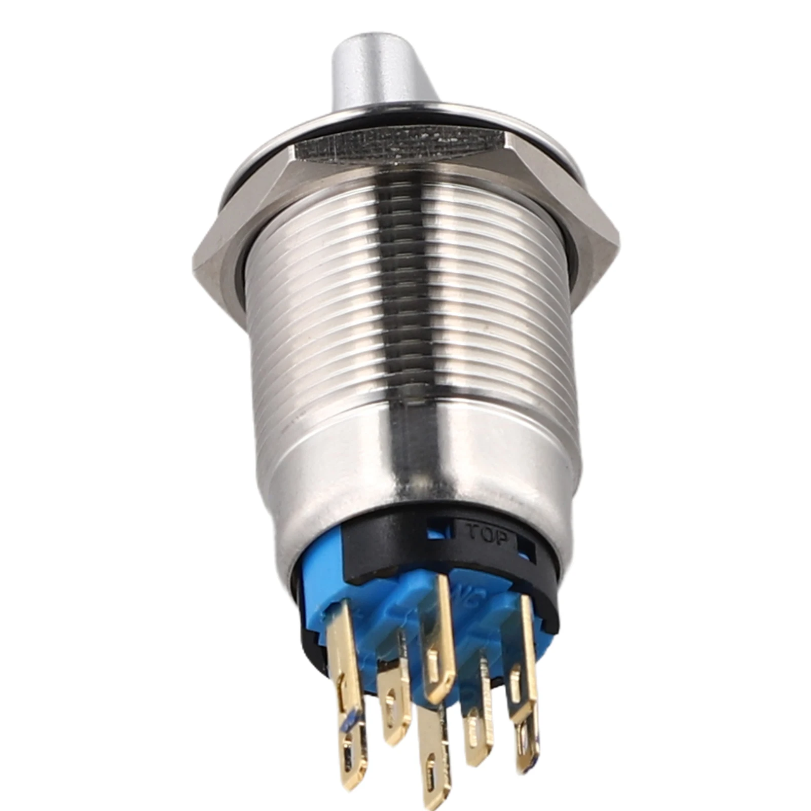 19mm Rotary Switch Latching Switch Low Light Conditions Stainless Steel 304 Electrical Life 100,000 Cycles For CNC Machine