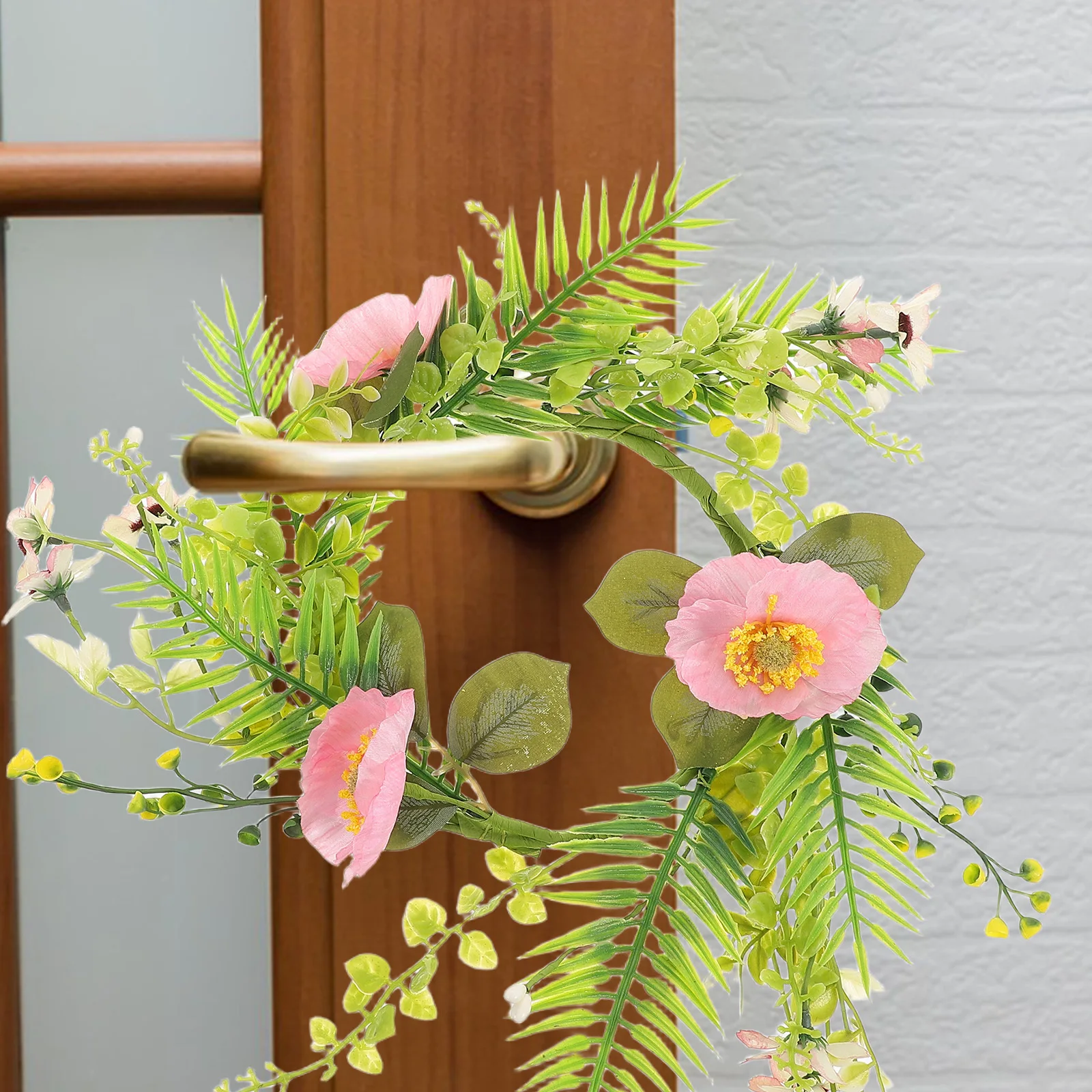 

Artificial Wedding Floral Wreaths with Spring Flowers Rings for Pillars Table Centerpieces Home Front Door Wreath