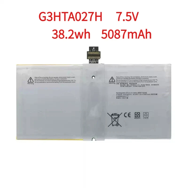 Batería para ordenador portátil G3HTA027H DYNR01 para Microsoft Surface Pro 4 1724 12,3 "Tablet 7,5 V 38,2 WH 5087 mAh
