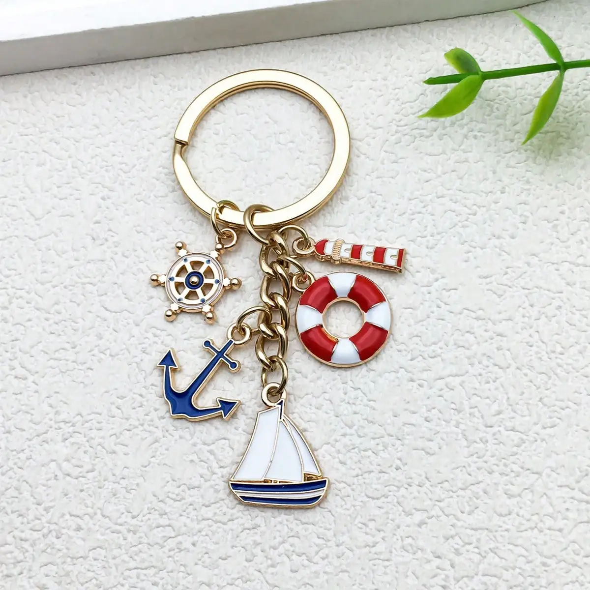 1PCS Creative Sailing Themed Keychain Set,   Minimalist Key Accessory, Suitable For Everyday Use & Decoration