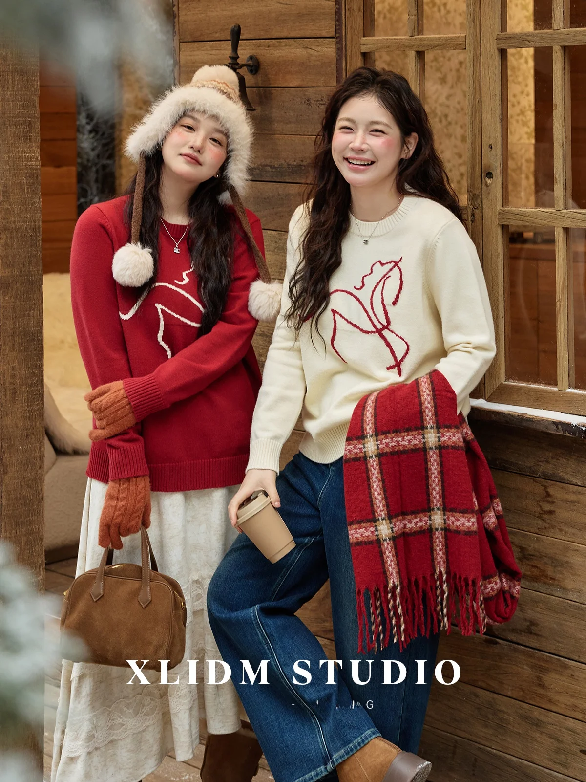 

Luy Large Size Women's Sweater round Ne Knitted Top Color Blo Stitching Design Casual Loose Fit Winter Faion