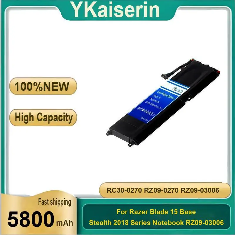 

Battery 5800Mah For Razer Blade 15 Base Stealth 2018 Series Notebook RZ09-03006 RZ09-0270 RZ09-02705E75-R3U1 Laptop RC30-0270