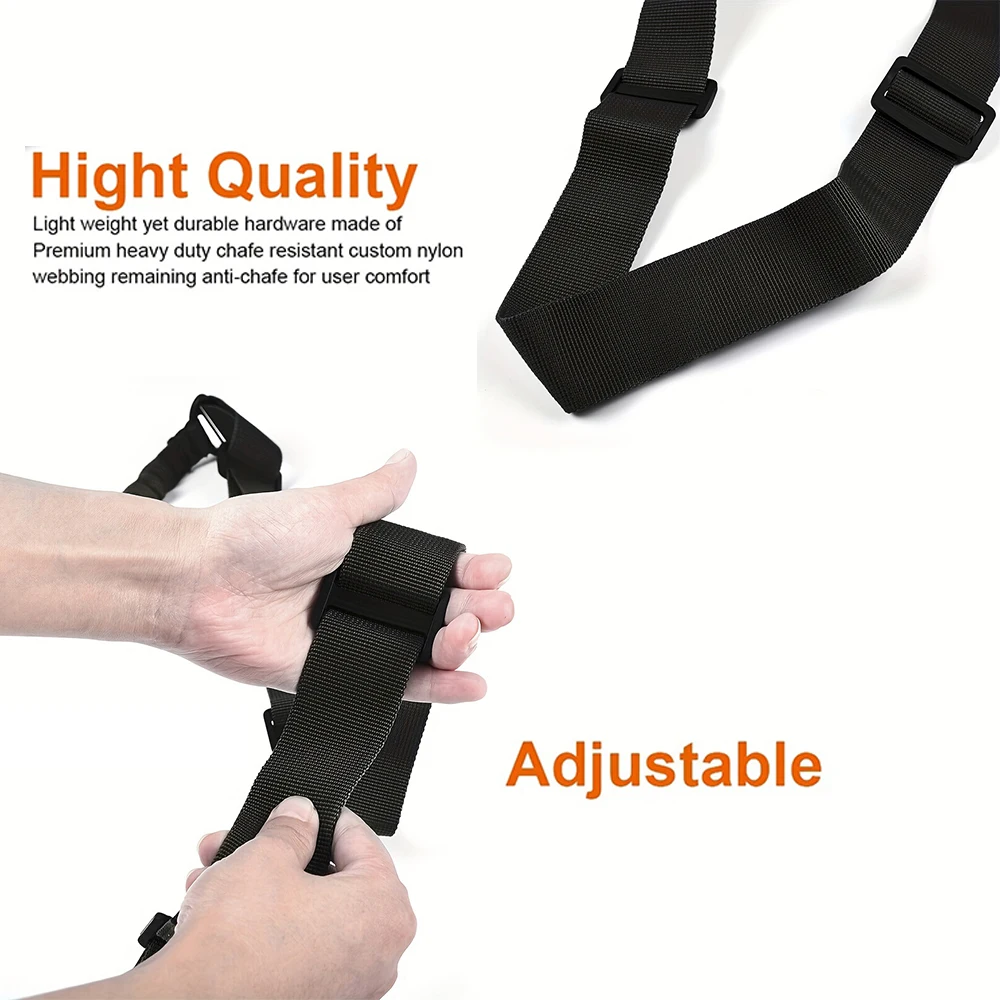 حمالة المسدس التكتيكية نقطتين بندقية الرافعة قابل للتعديل طول حزام متعدد الانحراف ل بندقية AR AK العالمي QD الرافعة في الهواء الطلق #5