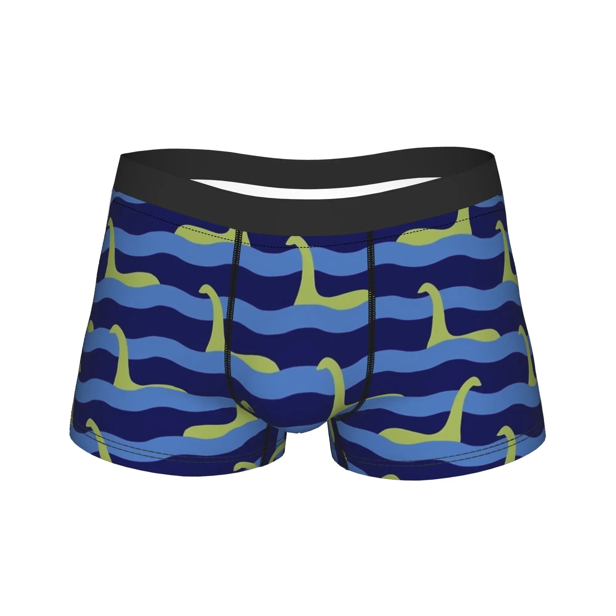Loch Ness Monster Underwear  Men's Panties Pattern Sexy Soft Boxer Shorts Trenky Shorts Briefs Plus Size