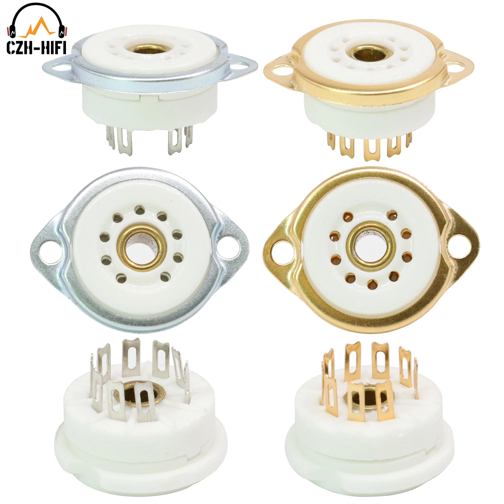 9-pinowe gniazdo lampy próżniowej B9A Ceramiczna podstawa zaworu Gniazdo lampy zasilającej dla 12AX7 EL84 5670 12AT7 Vintage Wzmacniacz audio DIY HiFi