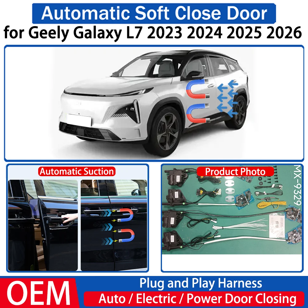 for Geely Galaxy L7 2023 2024 2025 2026 Car Automatic Soft Close Door Electric Suction Kit Auto Power Closing System Plug＆play