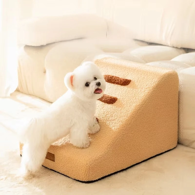 

2/3 Steps Dog Stairs Pet Steps Stairs For Small To Medium Dogs To Get On Bed And Couch Dog Steps With Non-Slip Bottom Dog Ramp
