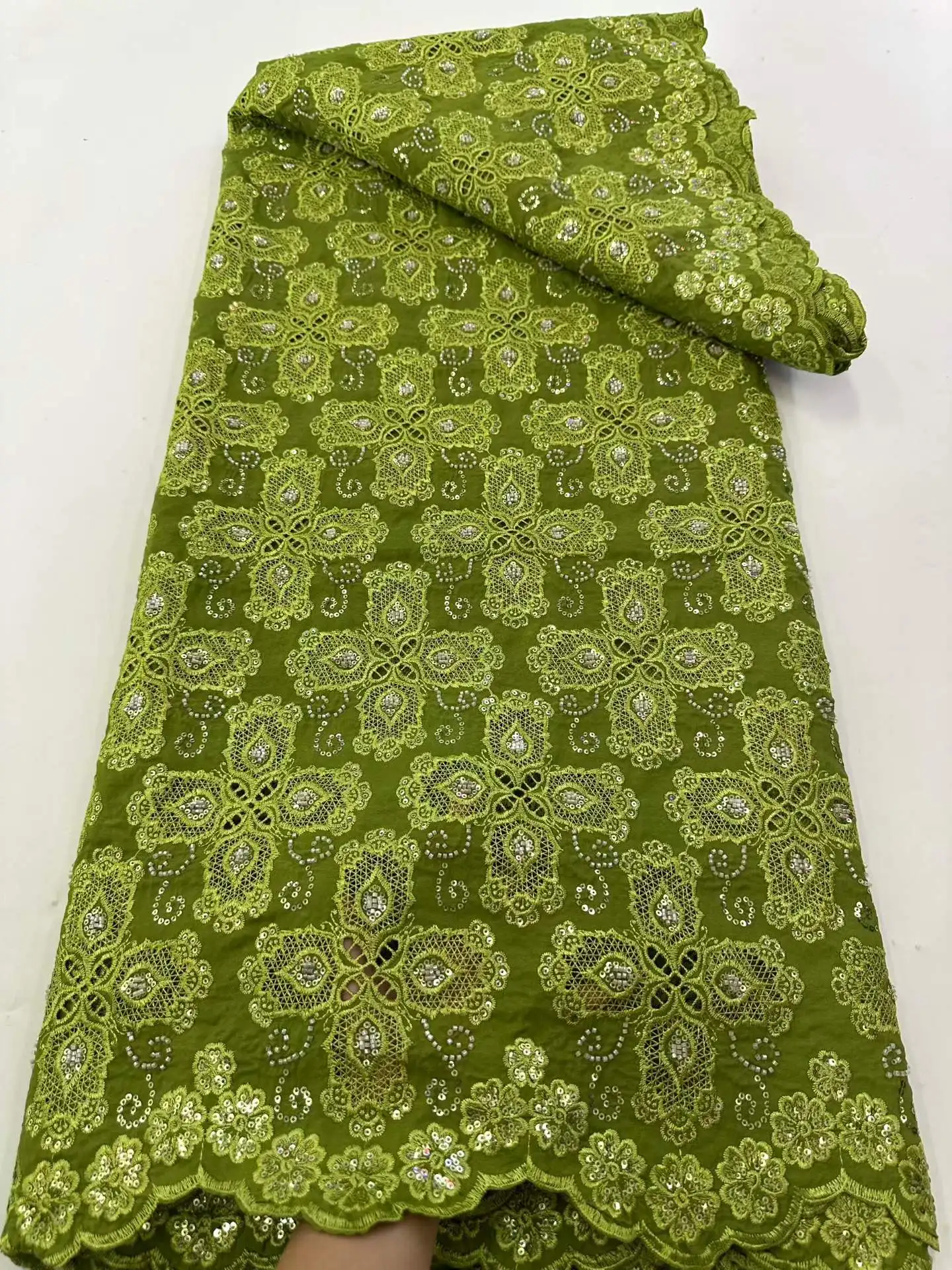 

Африканское шифоновое кружево 2026: высококачественный материал с бисером, нигерийское французское африканское зеленое кружево для женских свадебных нарядов
