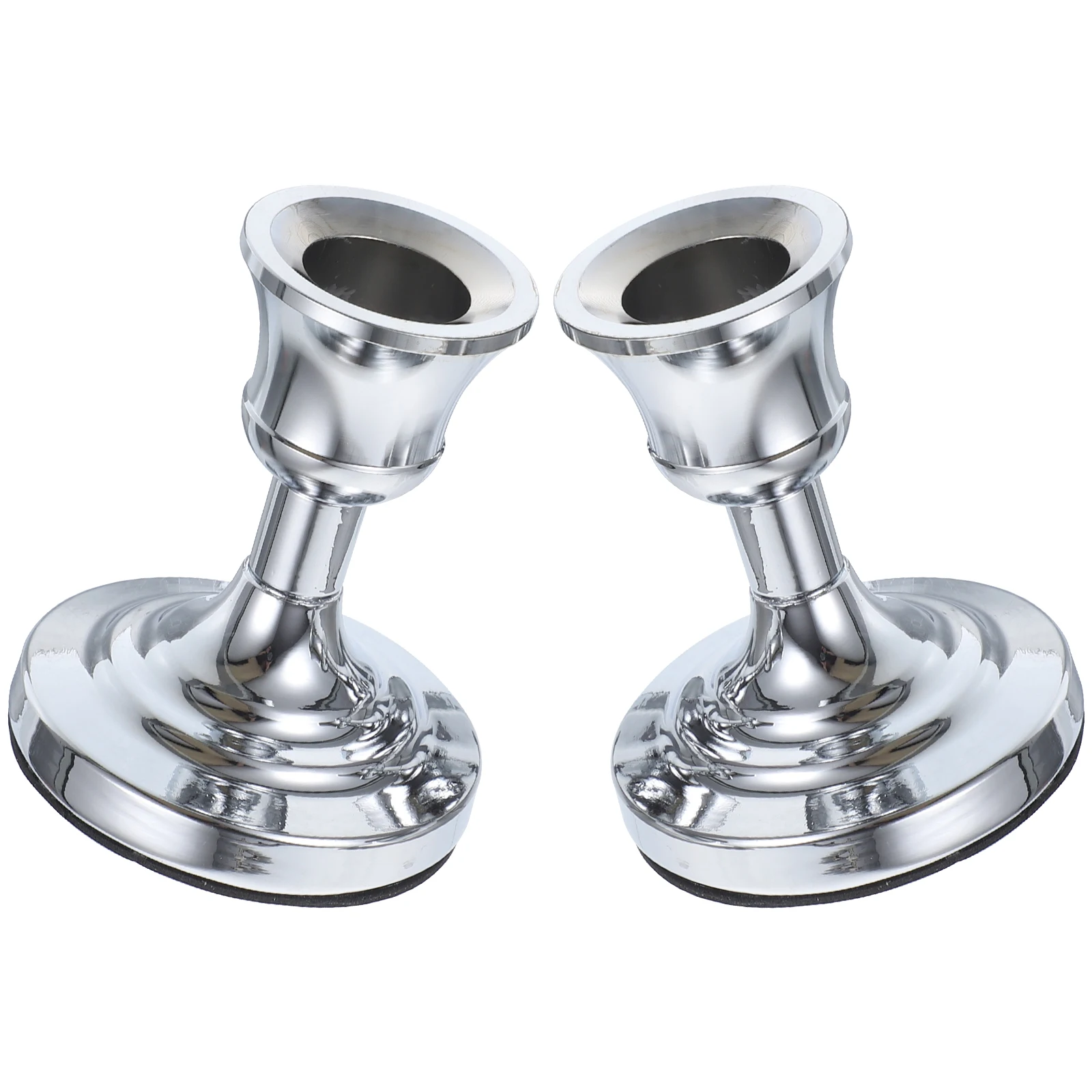 

2pcs Holders Silver Metal C Holders for Pillar C Vintage naments Centerpiece Elegant Wedding Party Decor