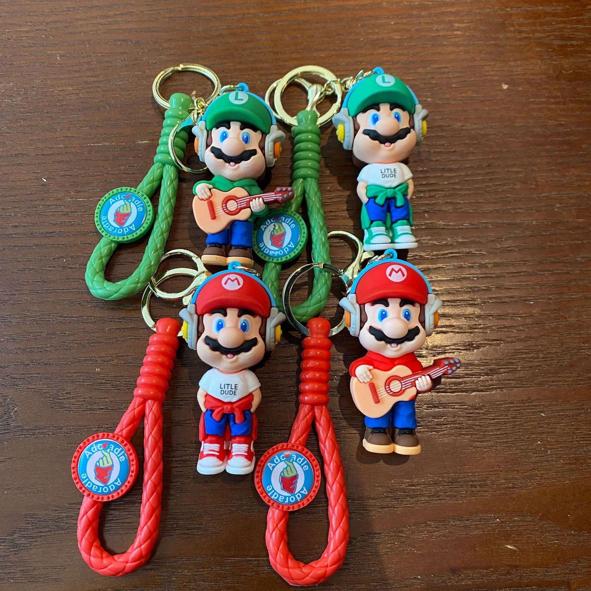 

Cartoon Super Mario Doll Car Keychain Pendant Cute Doll Backpack Pendant Keychain Exquisite Small Gift Accessories Keychain