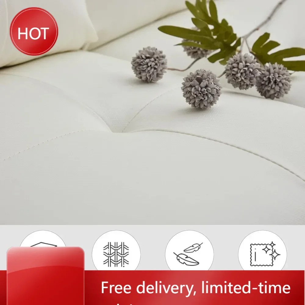 

BestsellerBestsellerBestsellerEasy Assembly accent chairs set of 2, comfy modern living room chair white faux leather reading ac