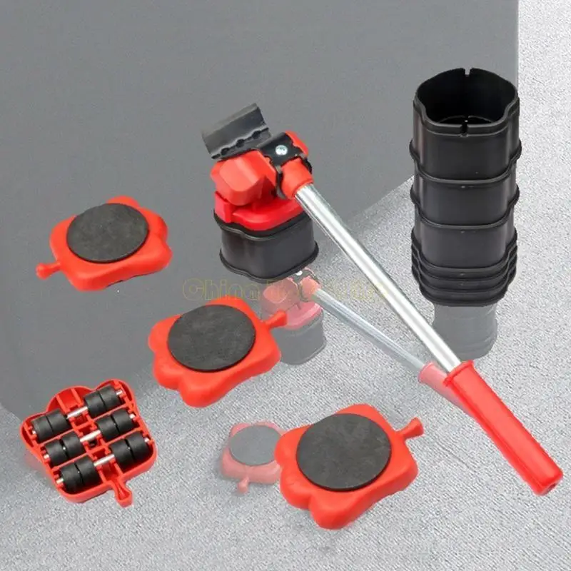 

57QF Heavy Duty Furniture Lifter with 4 Sliders for Safe Moving Appliance Roller Suitable for Sofas Couches Refrigerators
