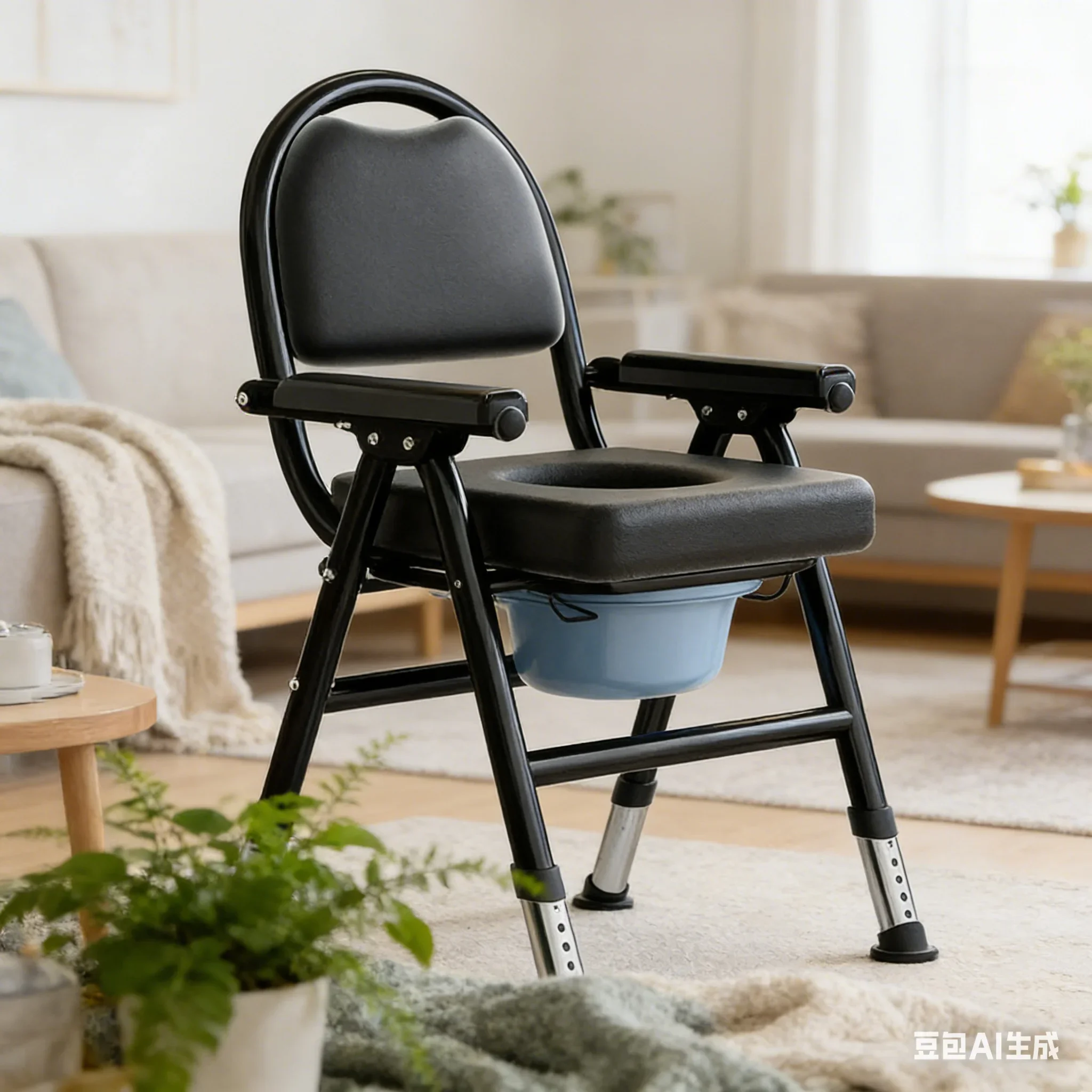 AOLIVIYA Portable Elderly Commode Chair With Sturdy Foldable Toilet Stool For Pregnant Women Home Use Artifact Senior Medical Mi