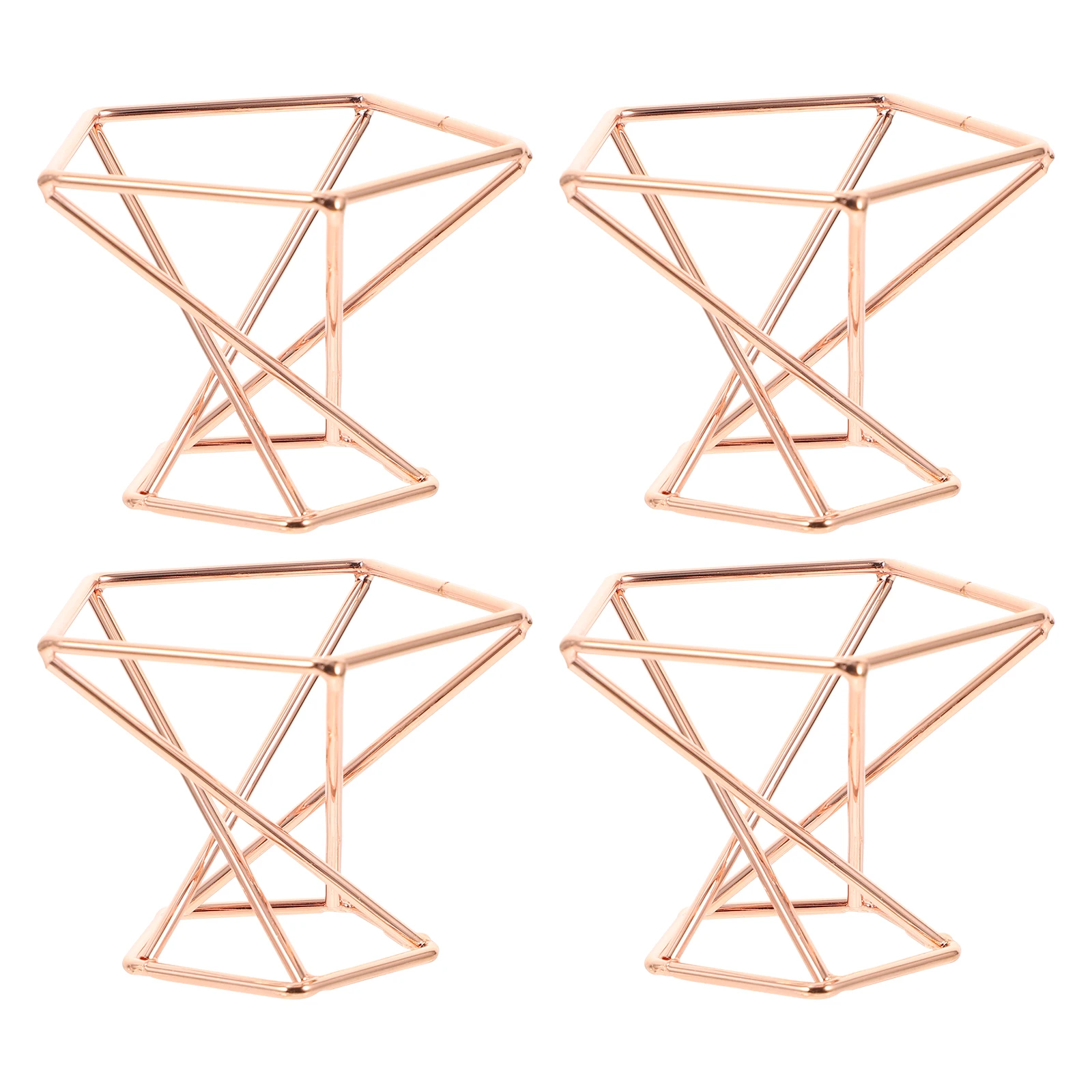 

4 pcs Metal Display Rack Rack for Plant Shelves Air Plants Home Office Decor Air Plant Stands Geometric Shelves