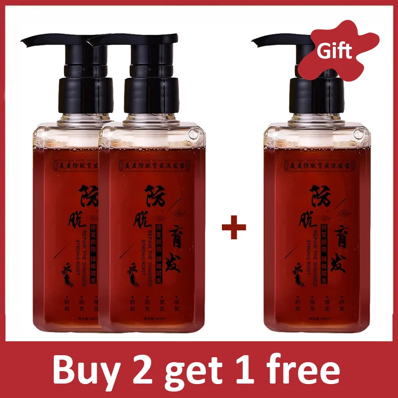 

3pcs Anti Hair Loss Ginseng Shampoo Professional Regrowth Treatment Nourish Thickener Thinning Hair Polygonum Hair Growth Liquid