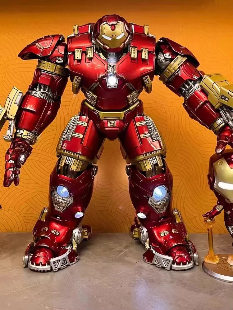 30cm Comicave Marvel Iron Man 1/12 Alloy Anti Hulk Armor Cs Mk44 Hulkbuster Mecha Figurine Model Toy Collects Birthday Xmas