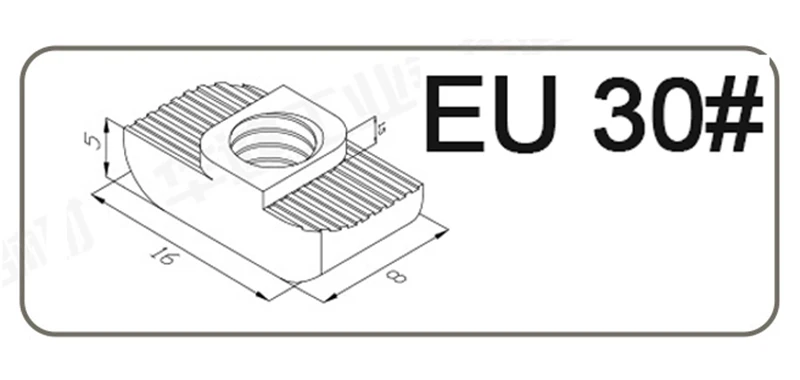 10 teile/los m3 m4 m5 m6 m8 eu20 #30 #40 #45 # Schlitz Schiebe t Mutter Hammer Tropfen in Mutter fester Stecker Aluminium Extrusion. – Detail 2