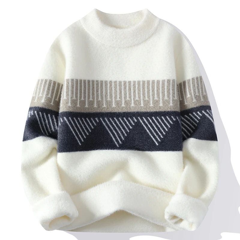 Fall Mens Christmas Cashmere Sweater Autumn Winter O Neck Men Pullover Tops Quality Male Pullover Sweaters Thick Warm Pull Homme